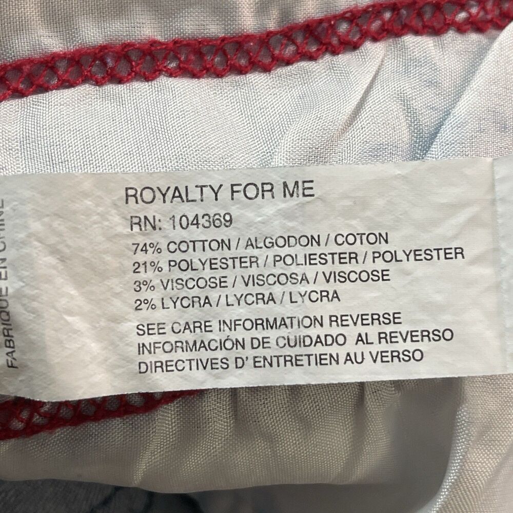 Royalty For Me Denim Blue Jeans Size 10 High Rise Wide Leg Boho Preppy Coastal - Picture 11 of 12